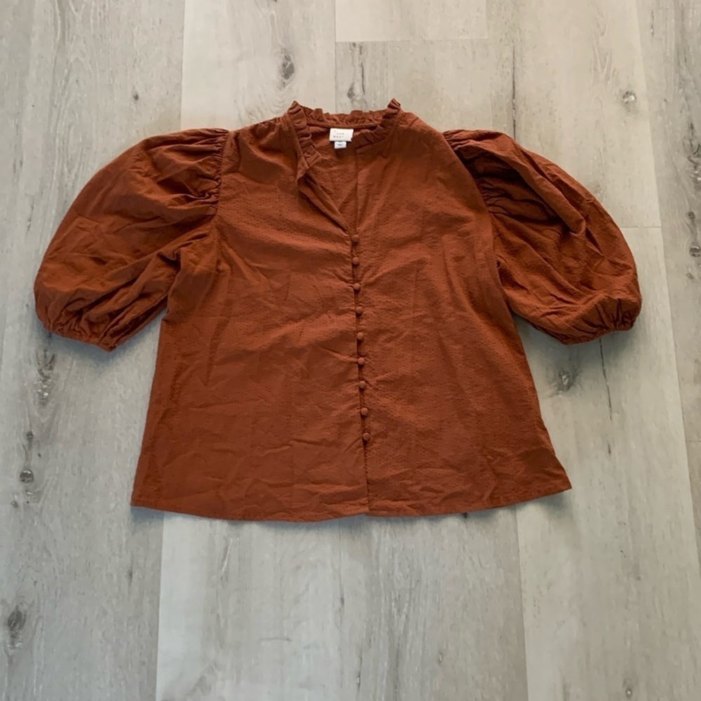 a new day. Brick‎ (color) Puff Blouse